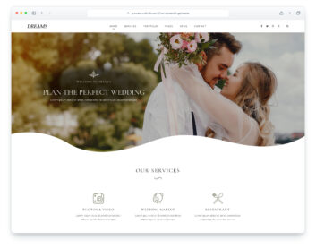 WeddingDreams website template