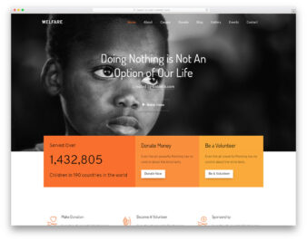 Welfare website template