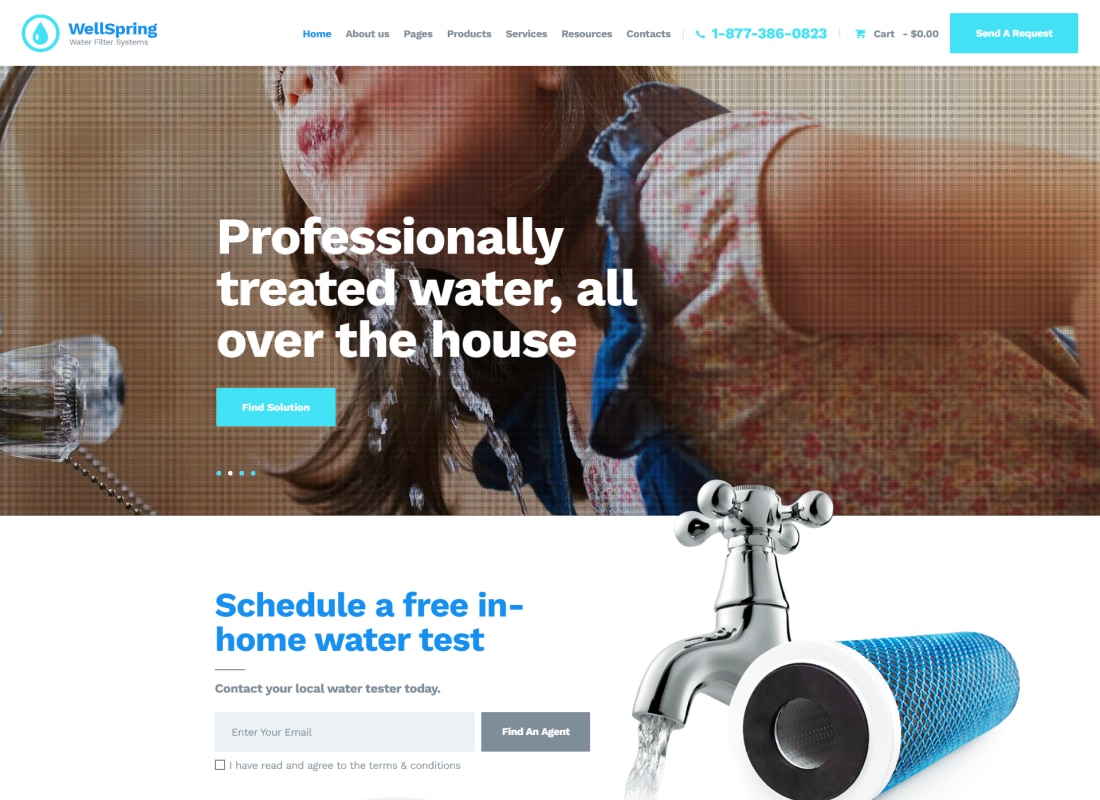 WellSpring | Aqua Filters & Drinking Water Delivery WordPress Theme
