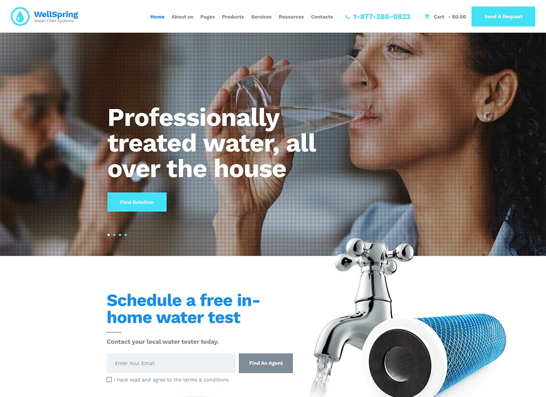 WellSpring - Aqua Filters & Drinking Water Delivery WordPress Theme