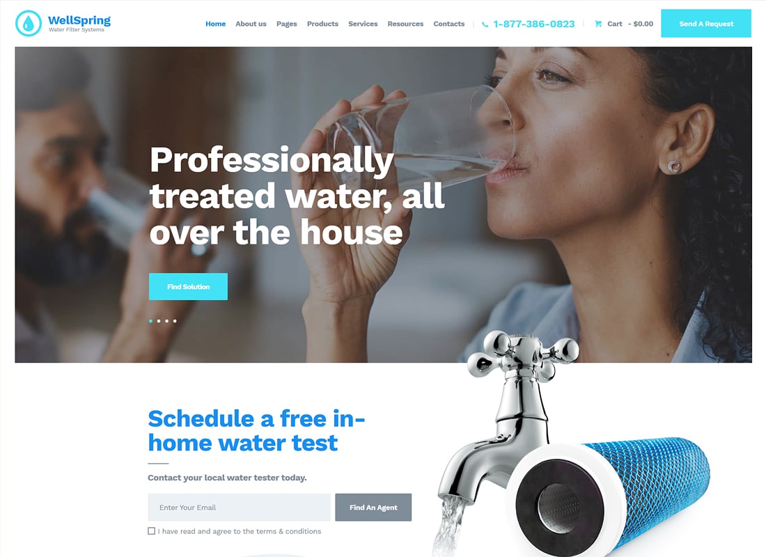 WellSpring | Water Filters & Drinking Water Delivery WordPress Theme