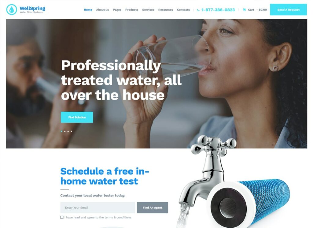 WellSpring | Aqua Filters & Drinking Water Delivery WordPress Theme