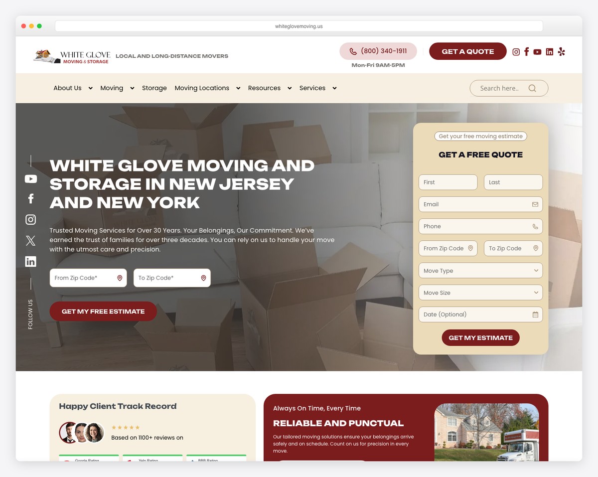 white glove moving new jersey website
