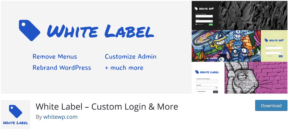 white label customize login page plugin