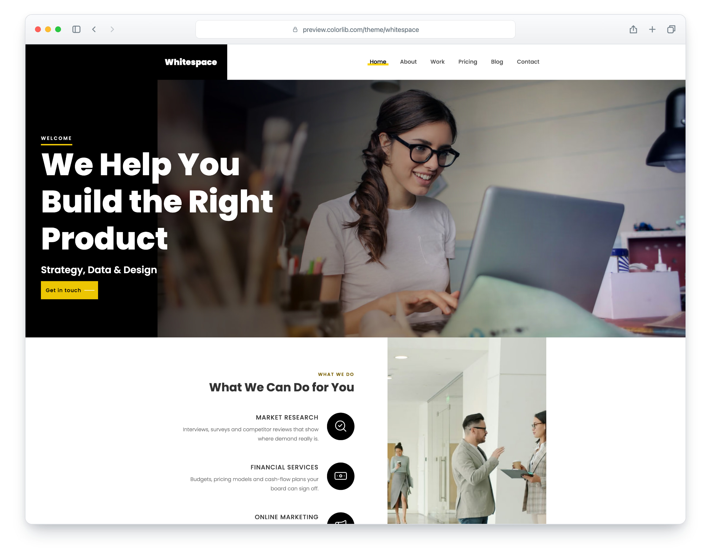 Whitespace website template