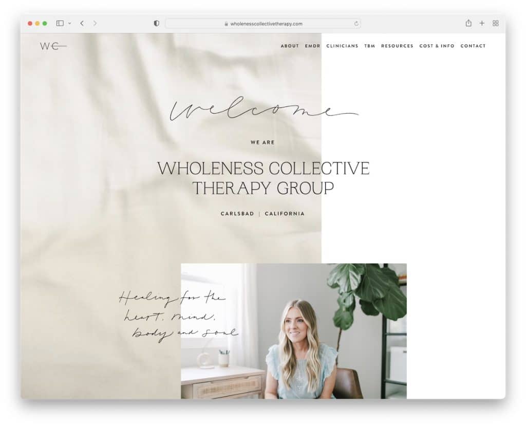 wholeness collective therapy group therapist website