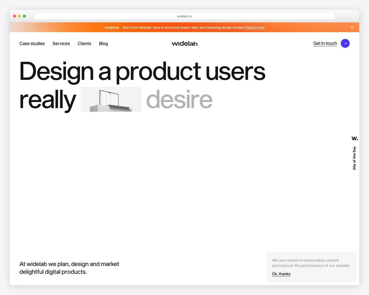 widelab website example