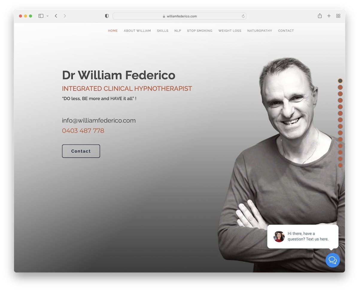 william federico therapist website