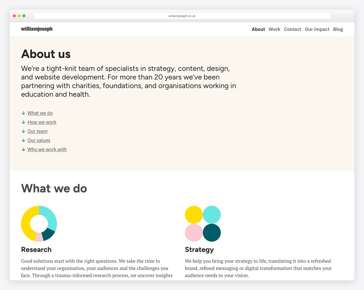 william joseph about me page