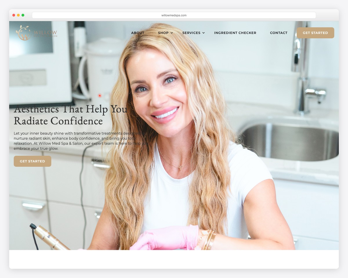 willow med spa website