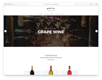 Wines website template