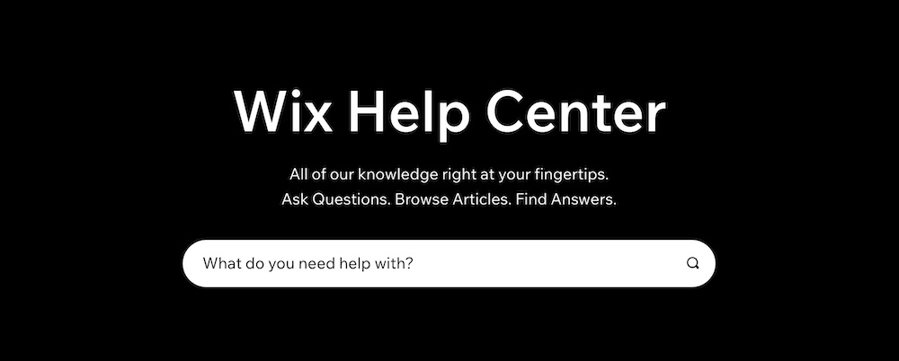 Wix - technical support center 