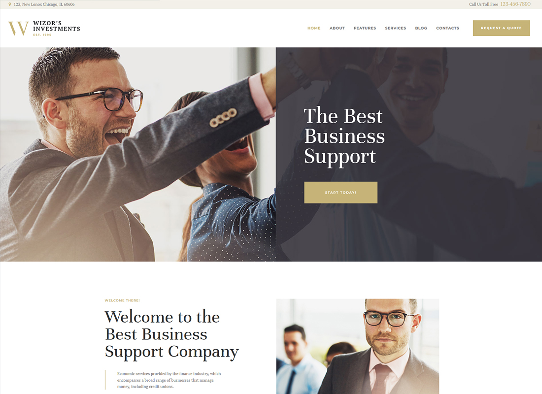 Wizor's | Investments & Business Consulting WordPress Theme