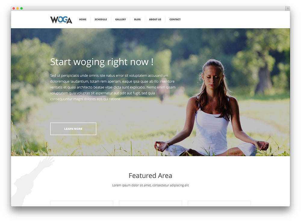 woga multipurpose yoga company theme