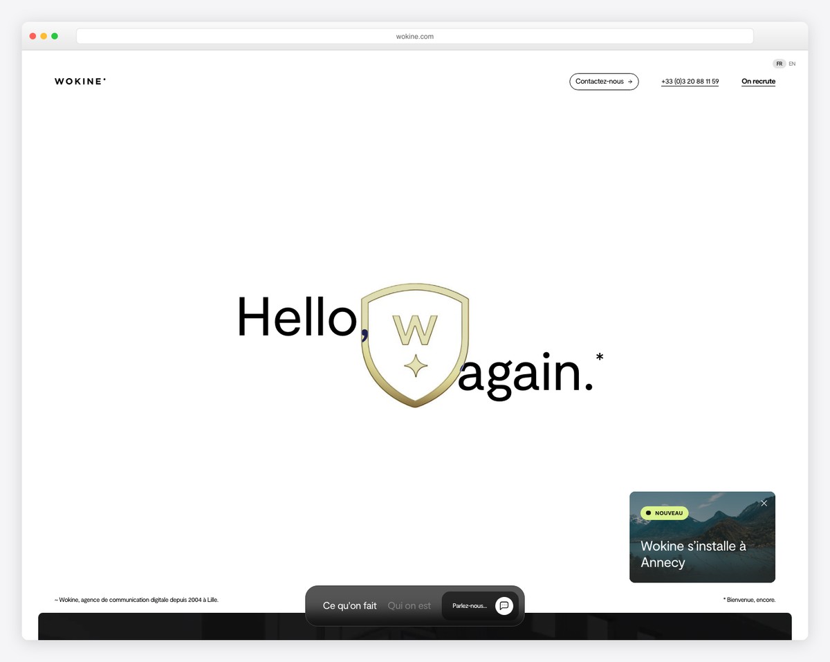 Wokine - website made with Bootstrap