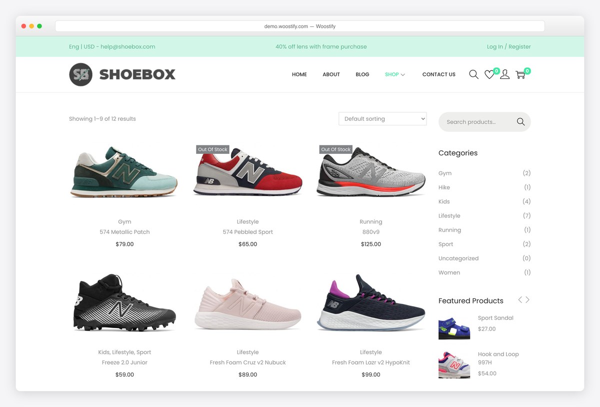 Woostify WooCommerce store demo