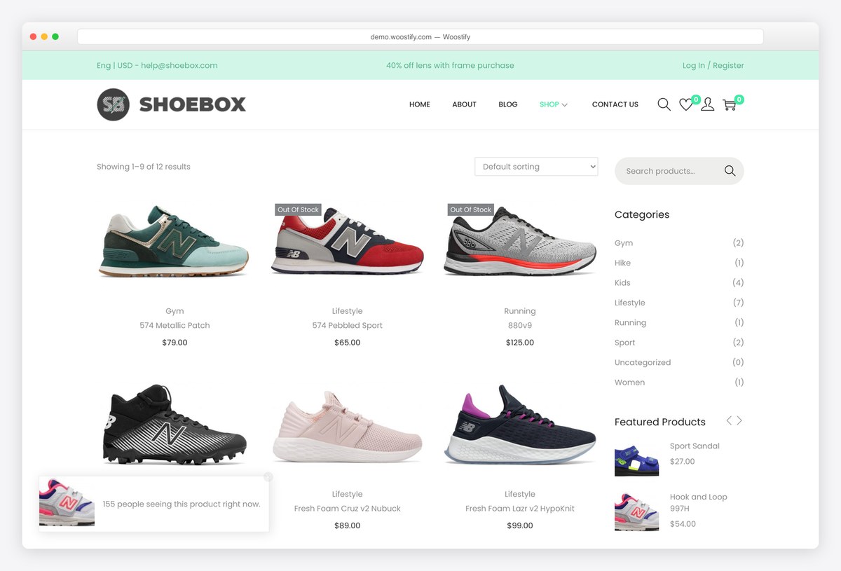 Woostify WooCommerce clothing store demo