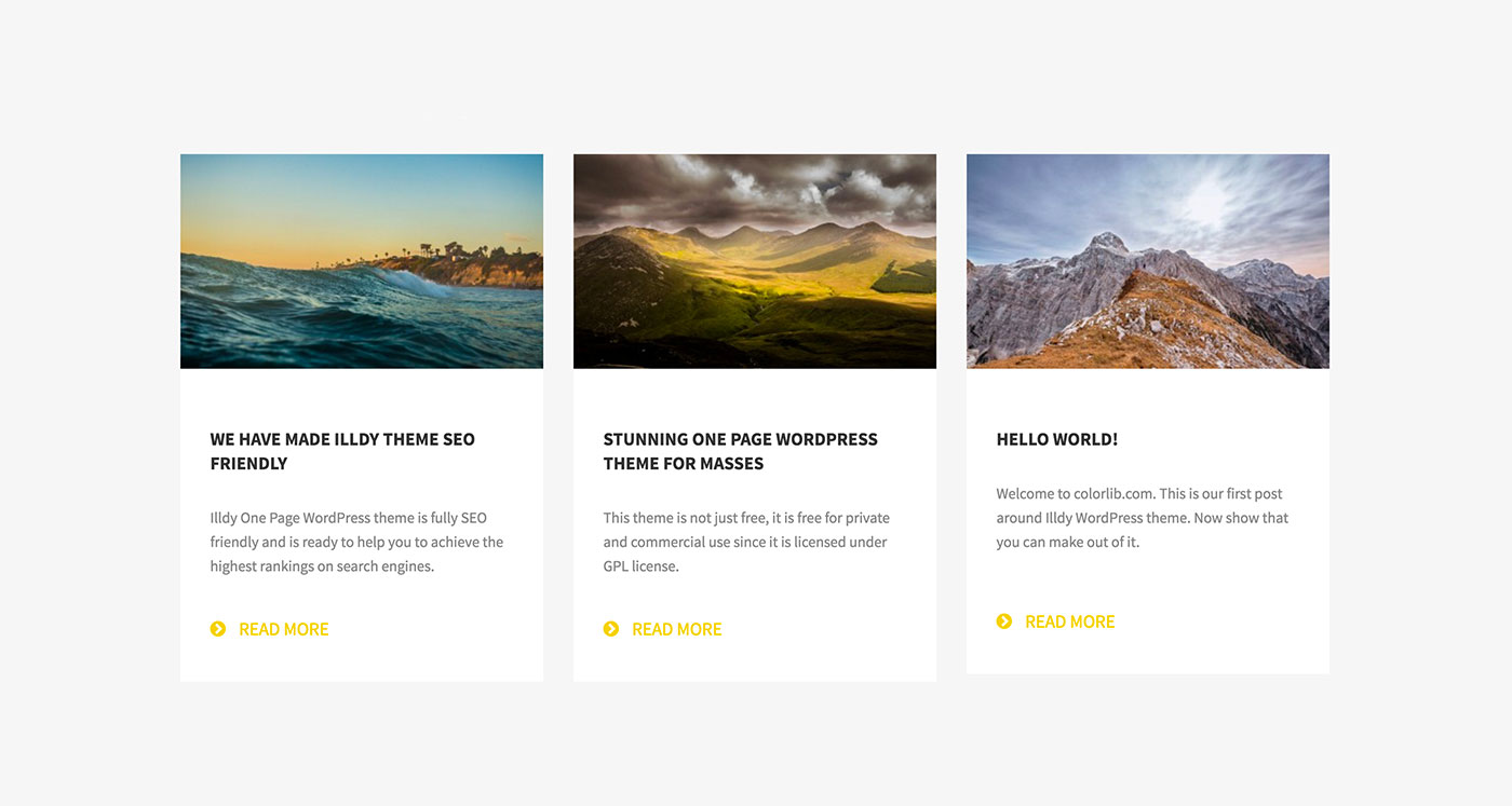 WordPress featured images