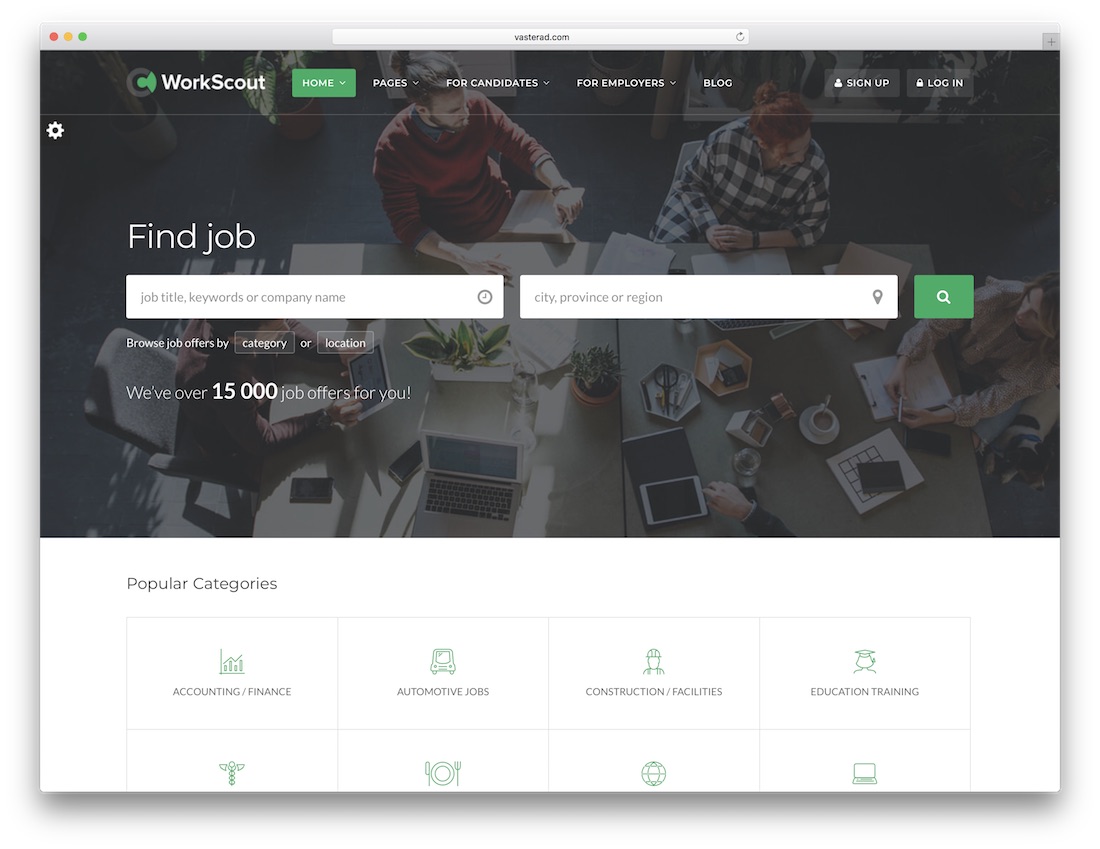 workscout html5 website template
