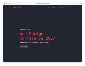 Workshop website template