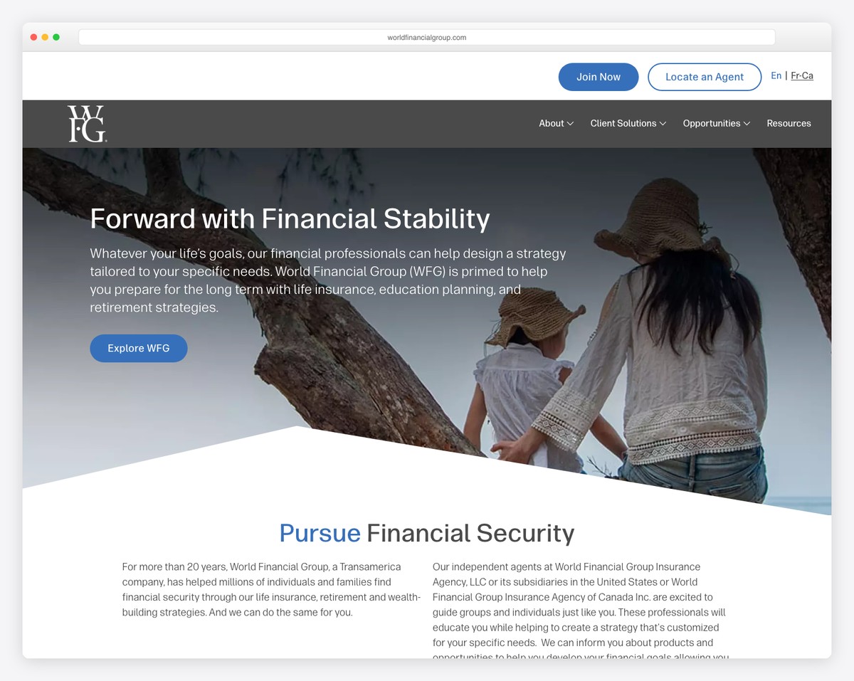 world financial group small business website
