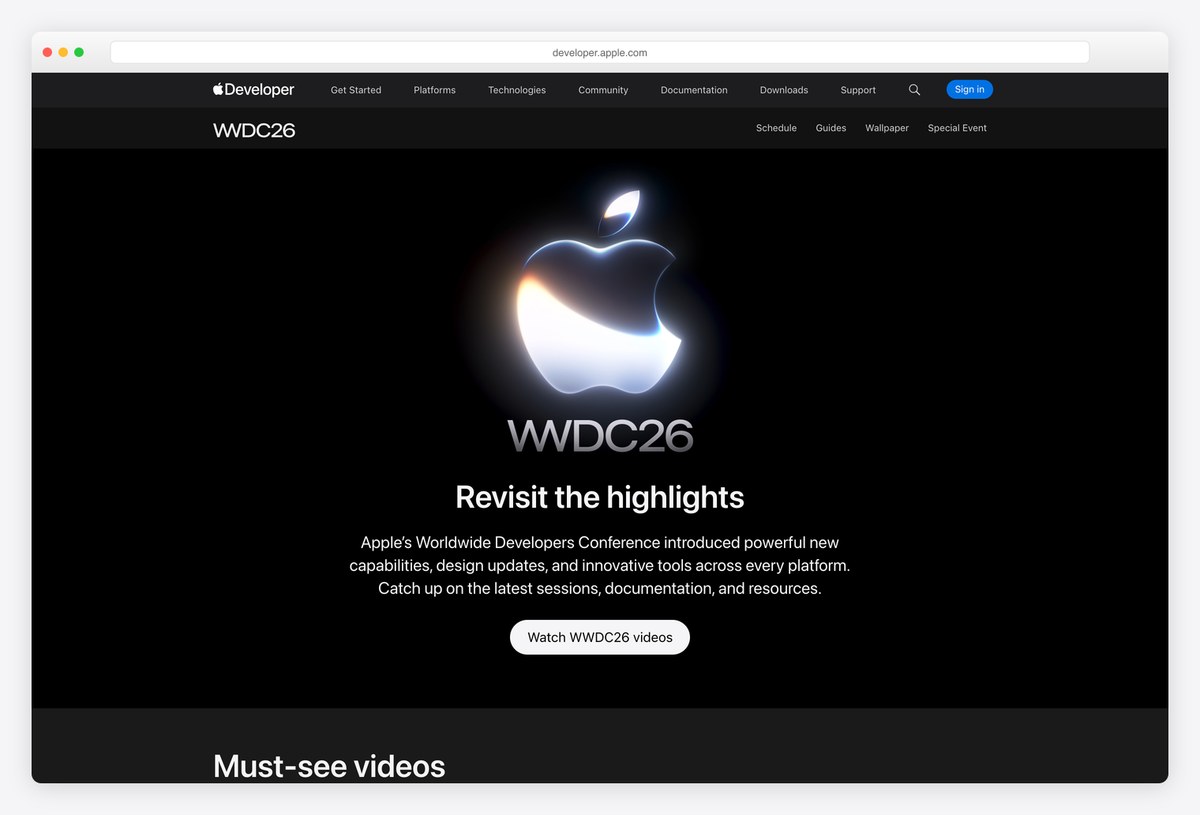 WWDC conference website