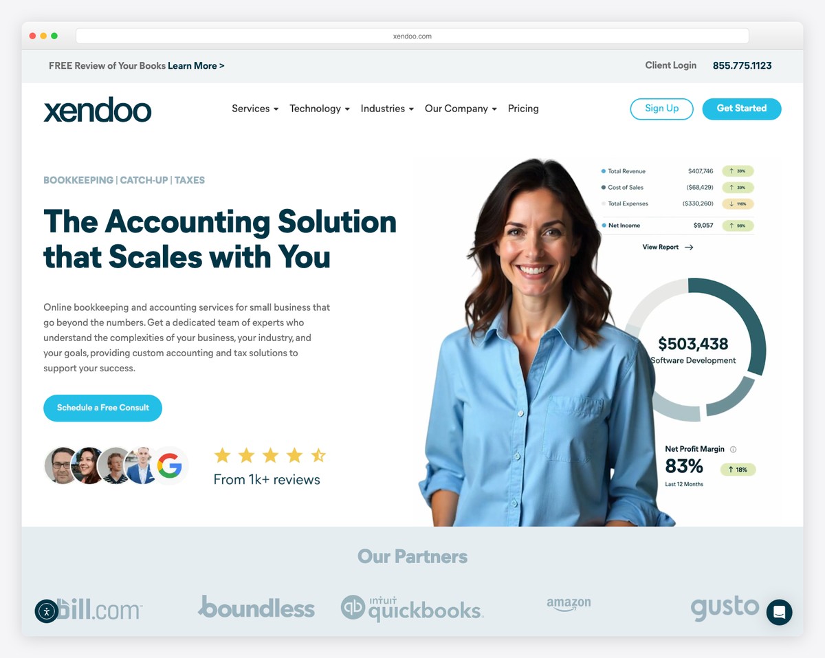 xendoo website example