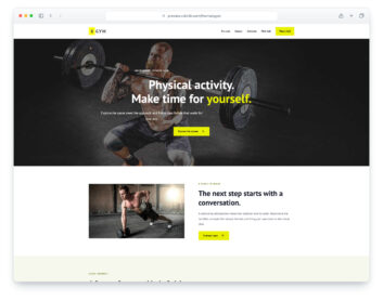 XGym website template