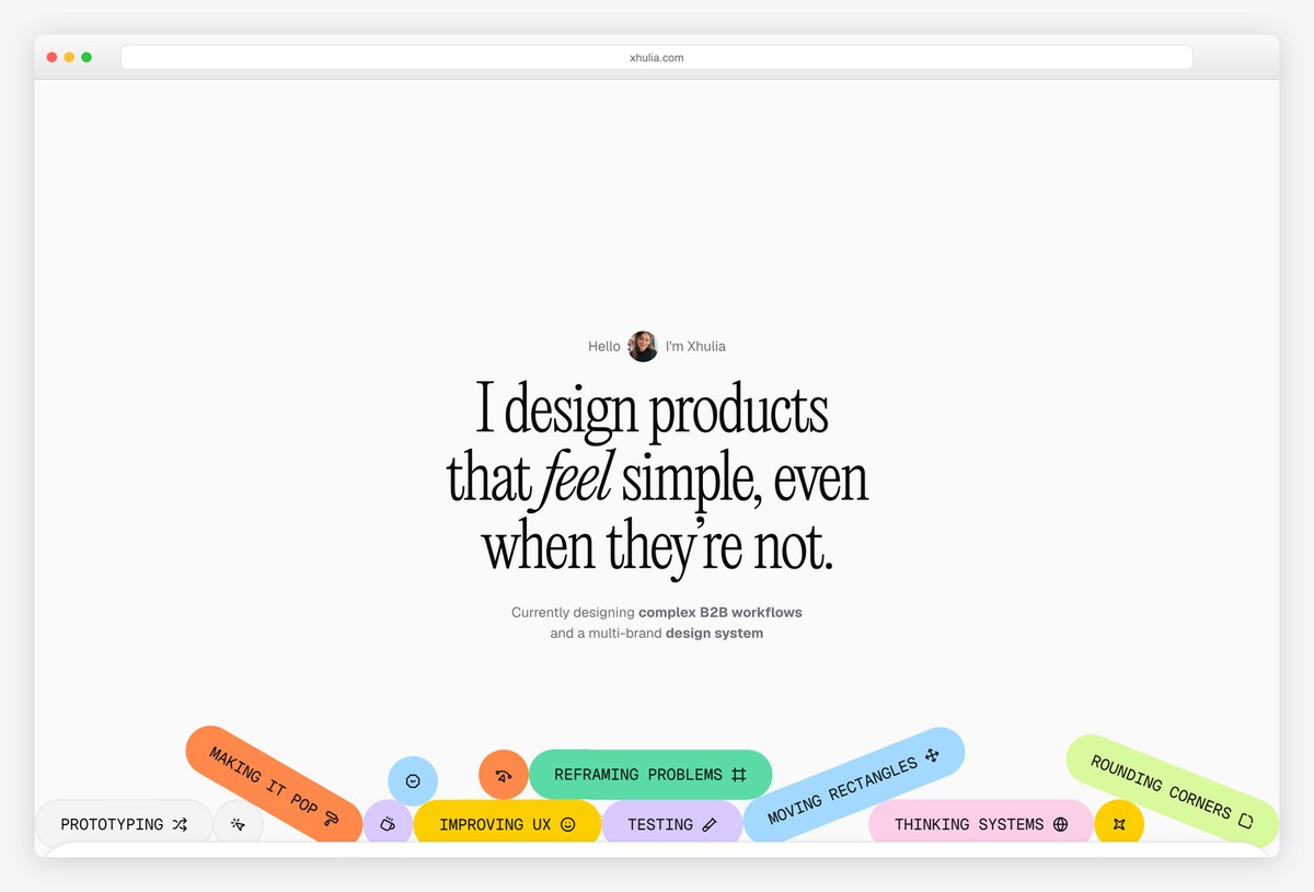 Xhulia Frroku UX portfolio website