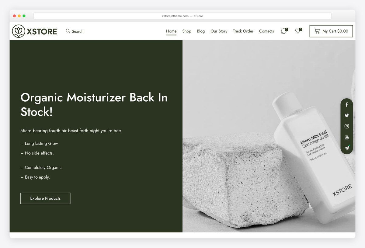 XStore WooCommerce theme demo store