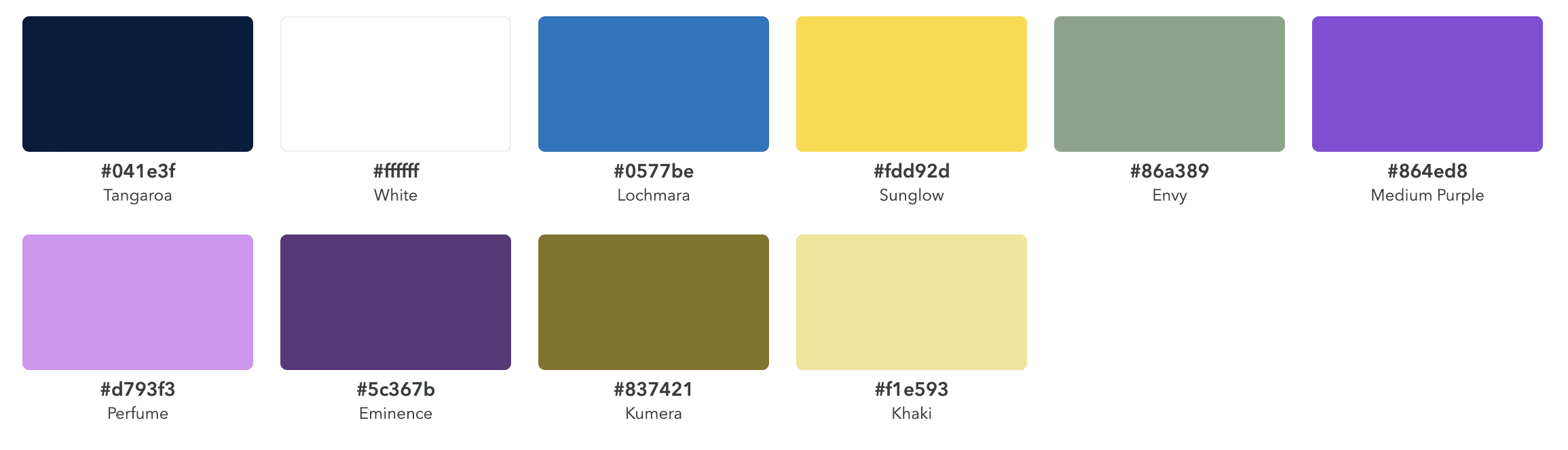 Young Americans for Liberty website color palette