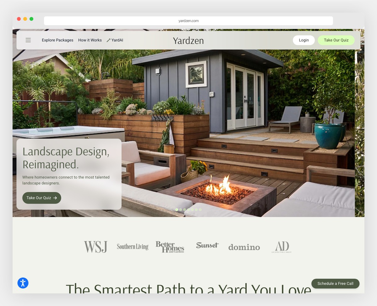 Yardzen landscaping website