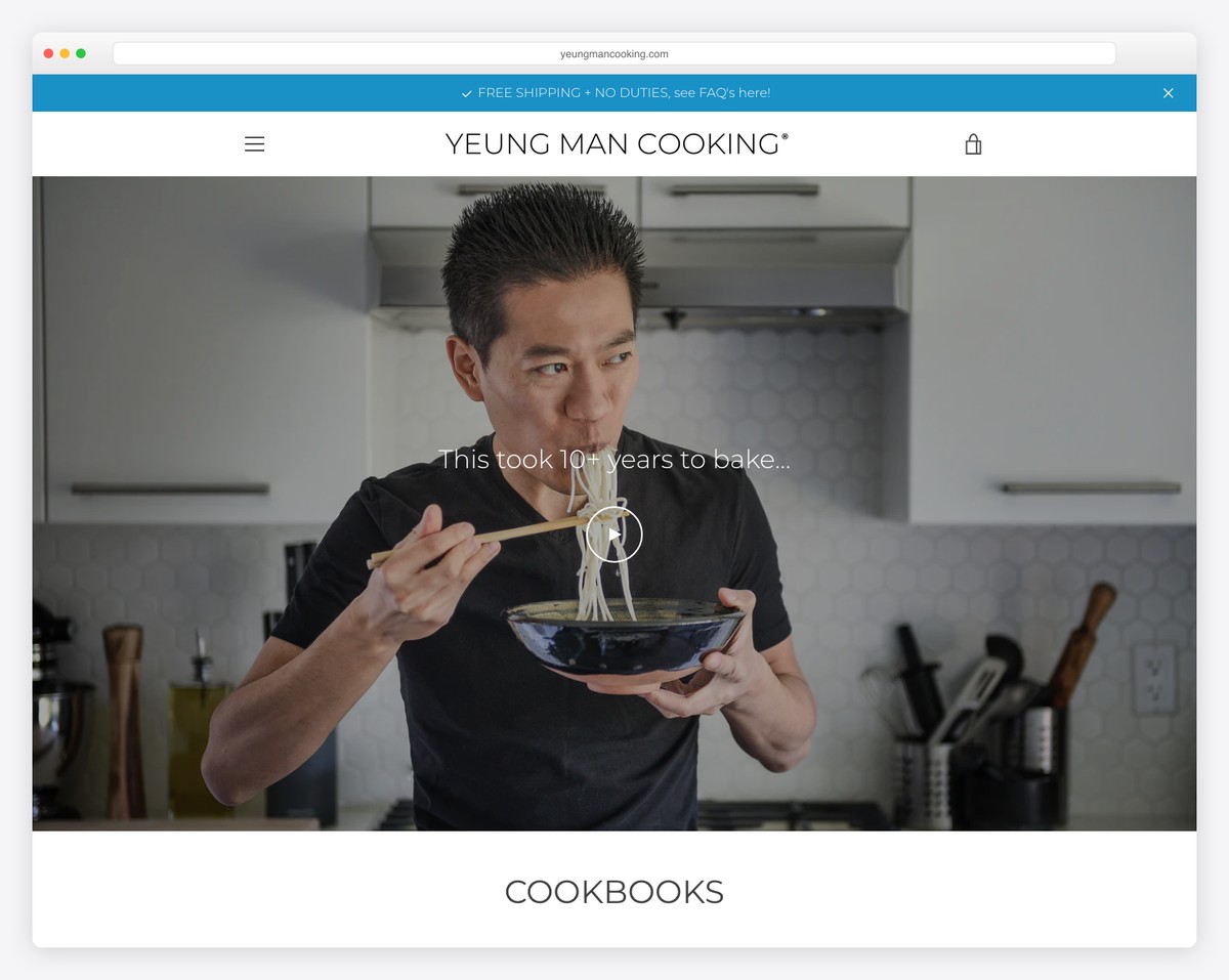yeung man cooking website example