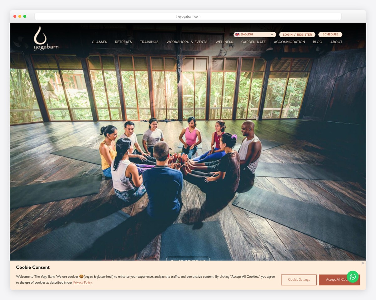 the yoga barn bali website