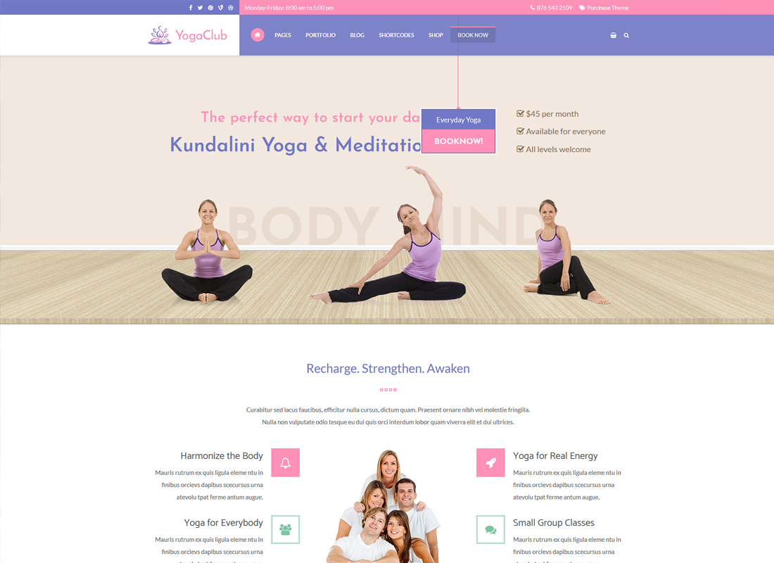 Yoga Club | Health, Yoga Centers, Yoga Studios and Yoga Trainers WordPress Theme