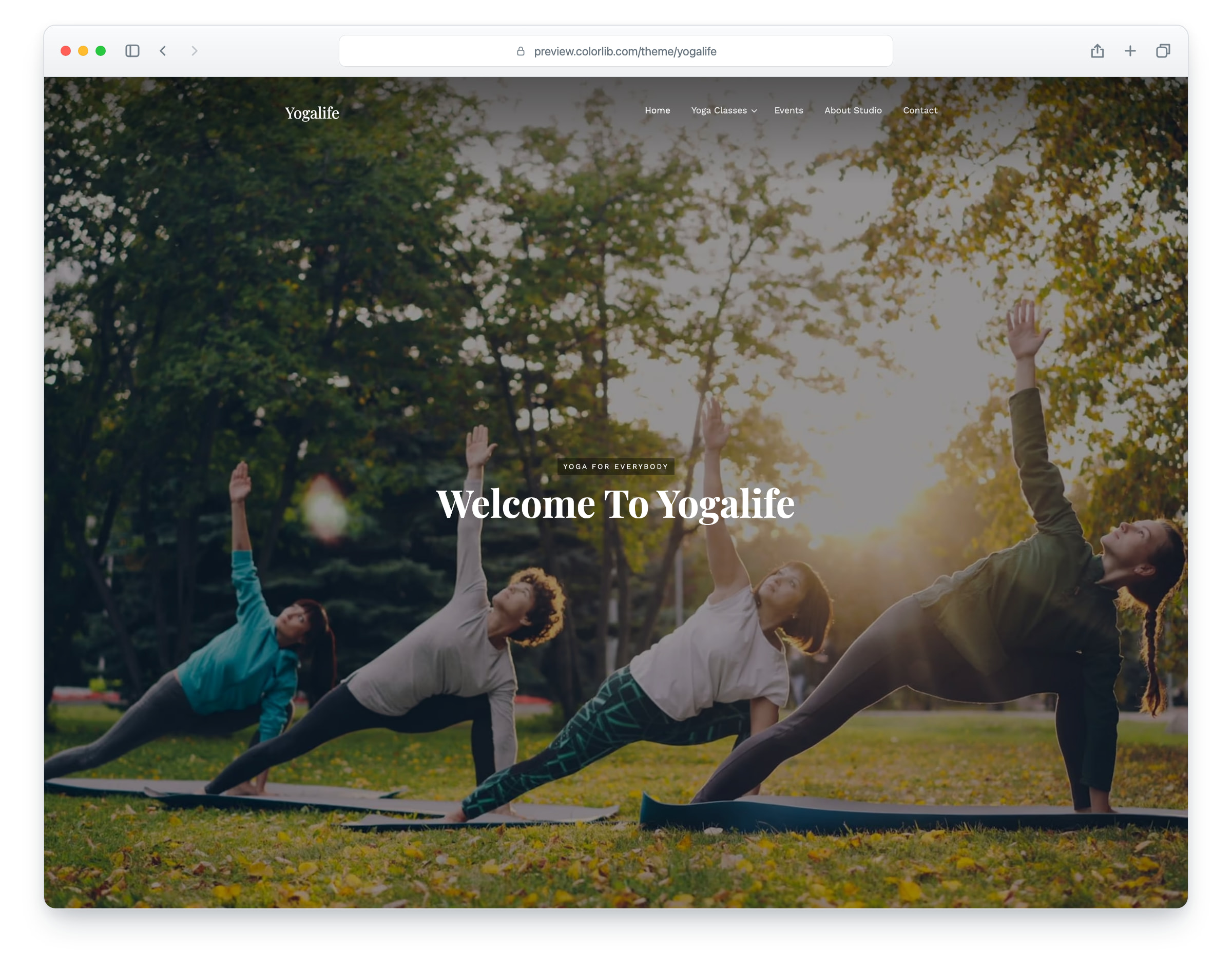 Yogalife website template