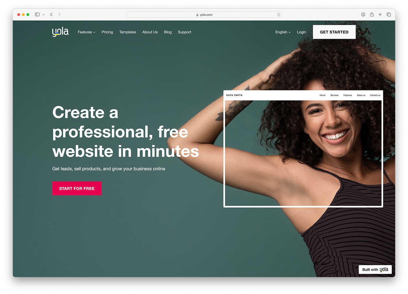 Yola - free business website builder