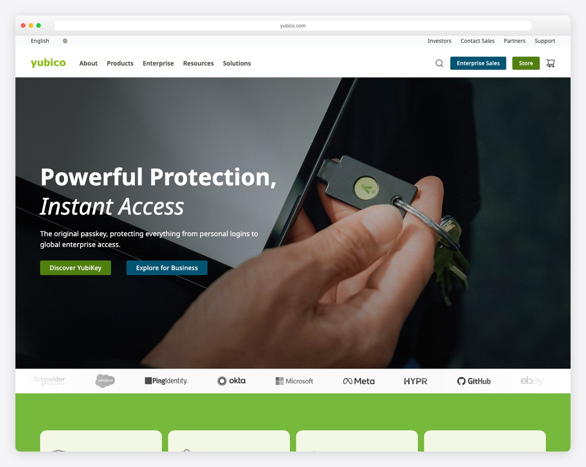 yubico - tech gadget and security store made with WooCommerce