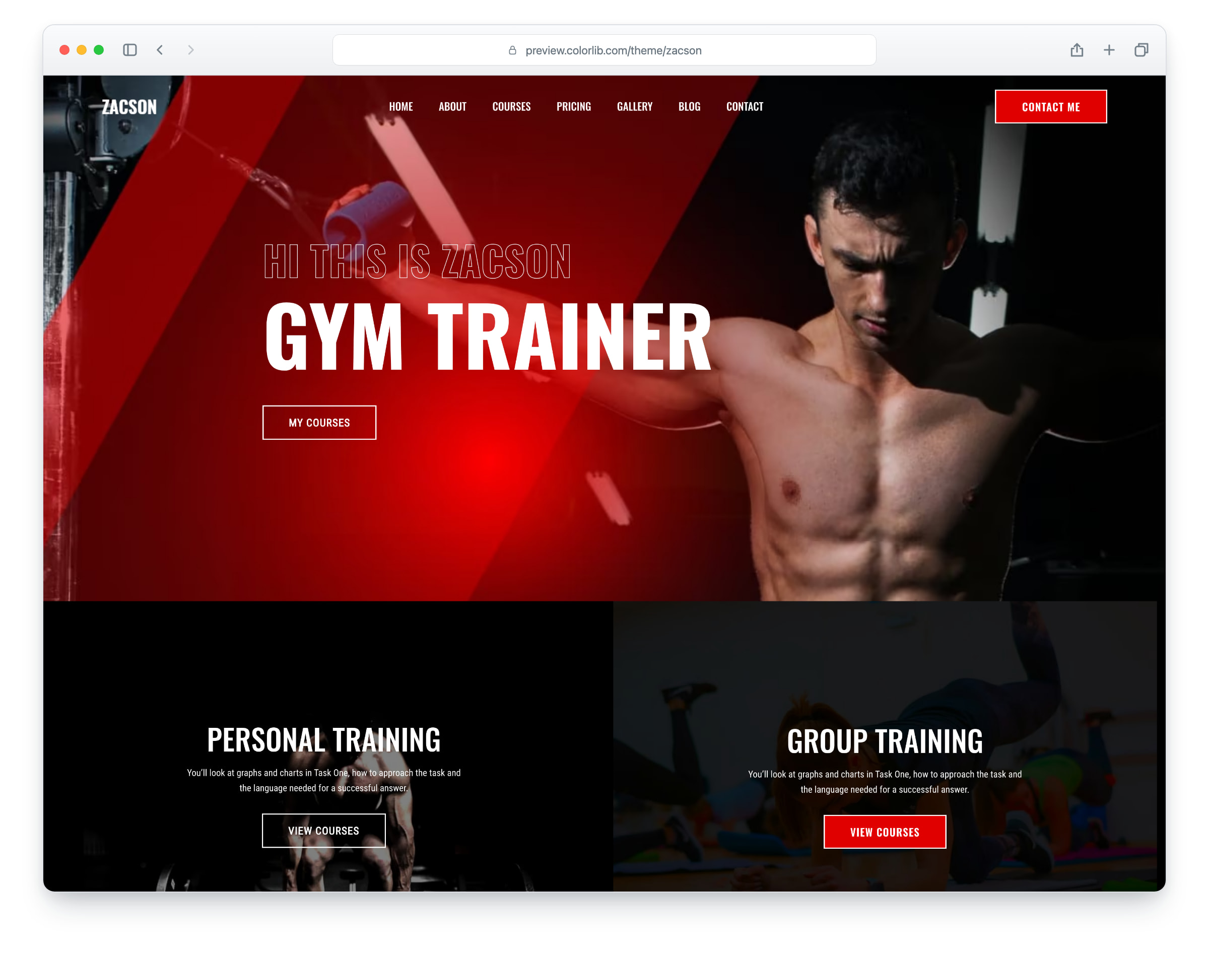 Zacson website template