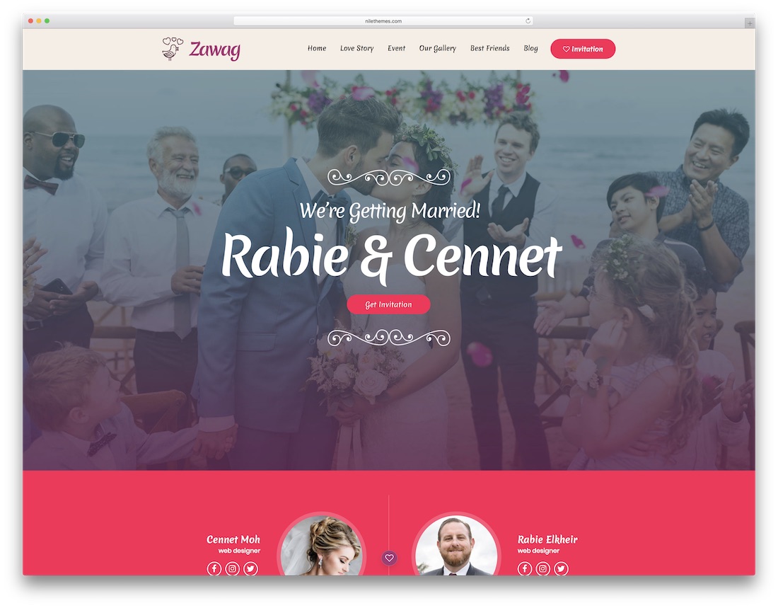 zawag html wedding website template