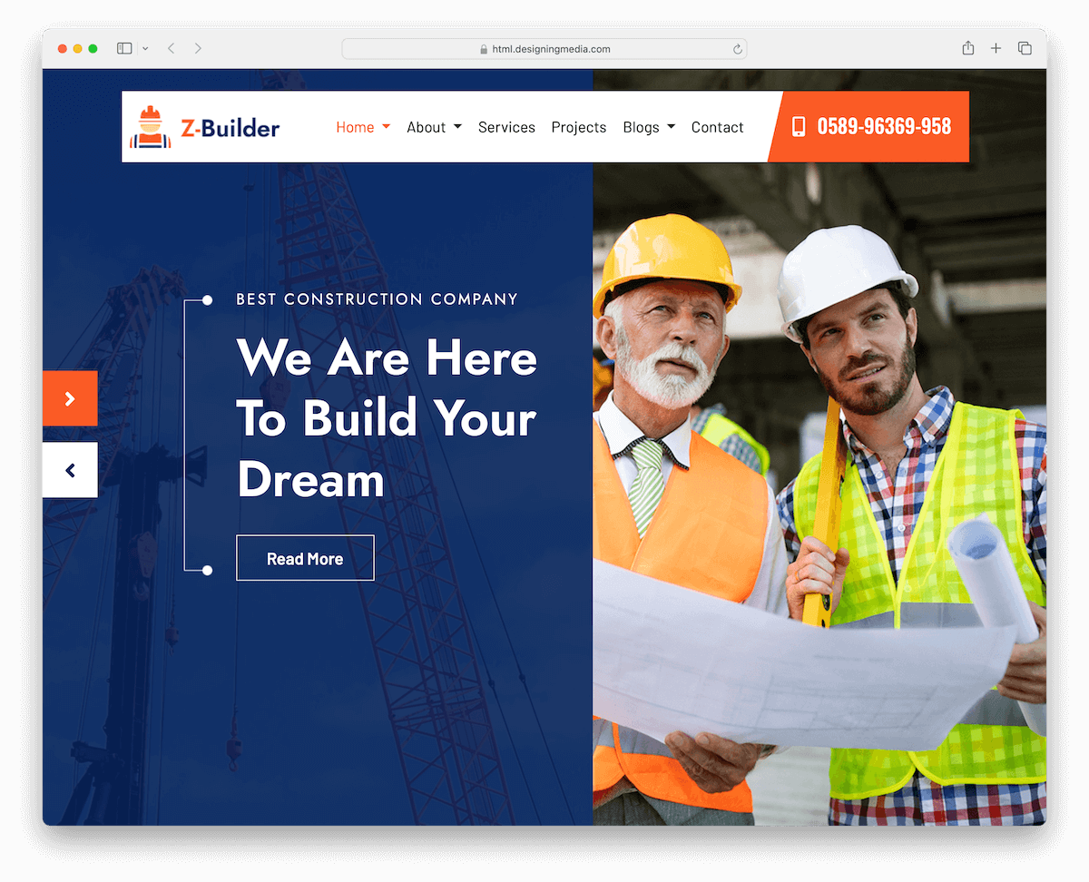 zbuilder handyman website template