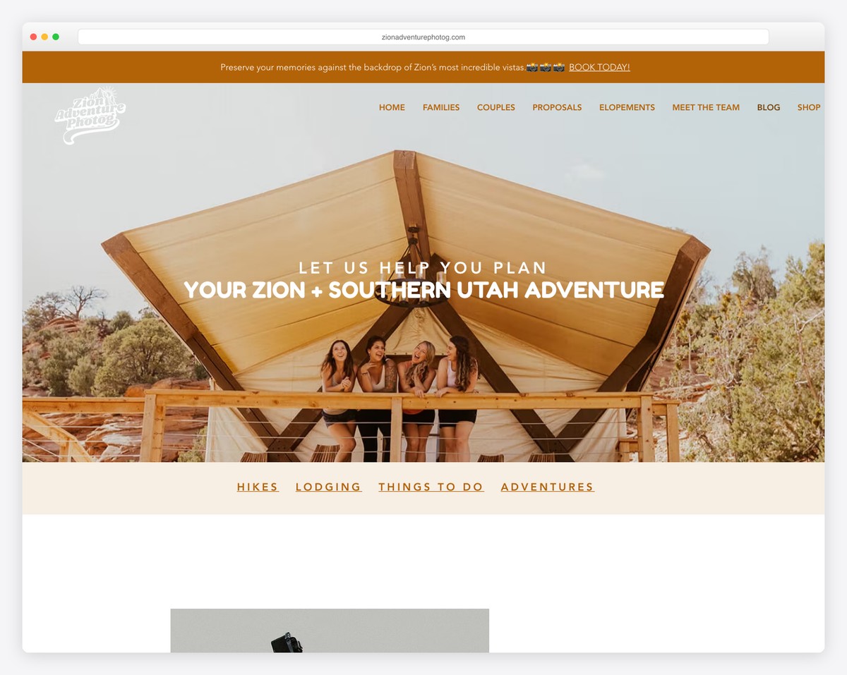 zion adventure photog blog example