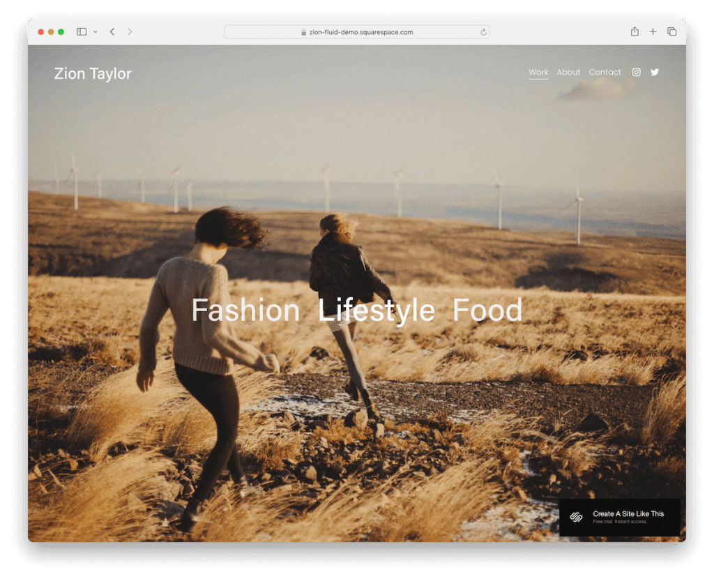 zion squarespace lifestyle template