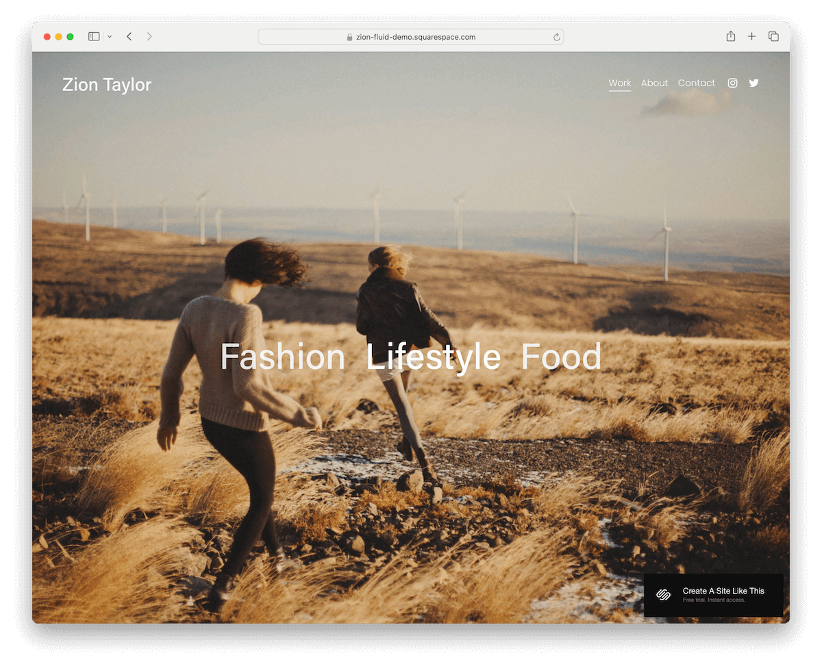 zion squarespace lifestyle template
