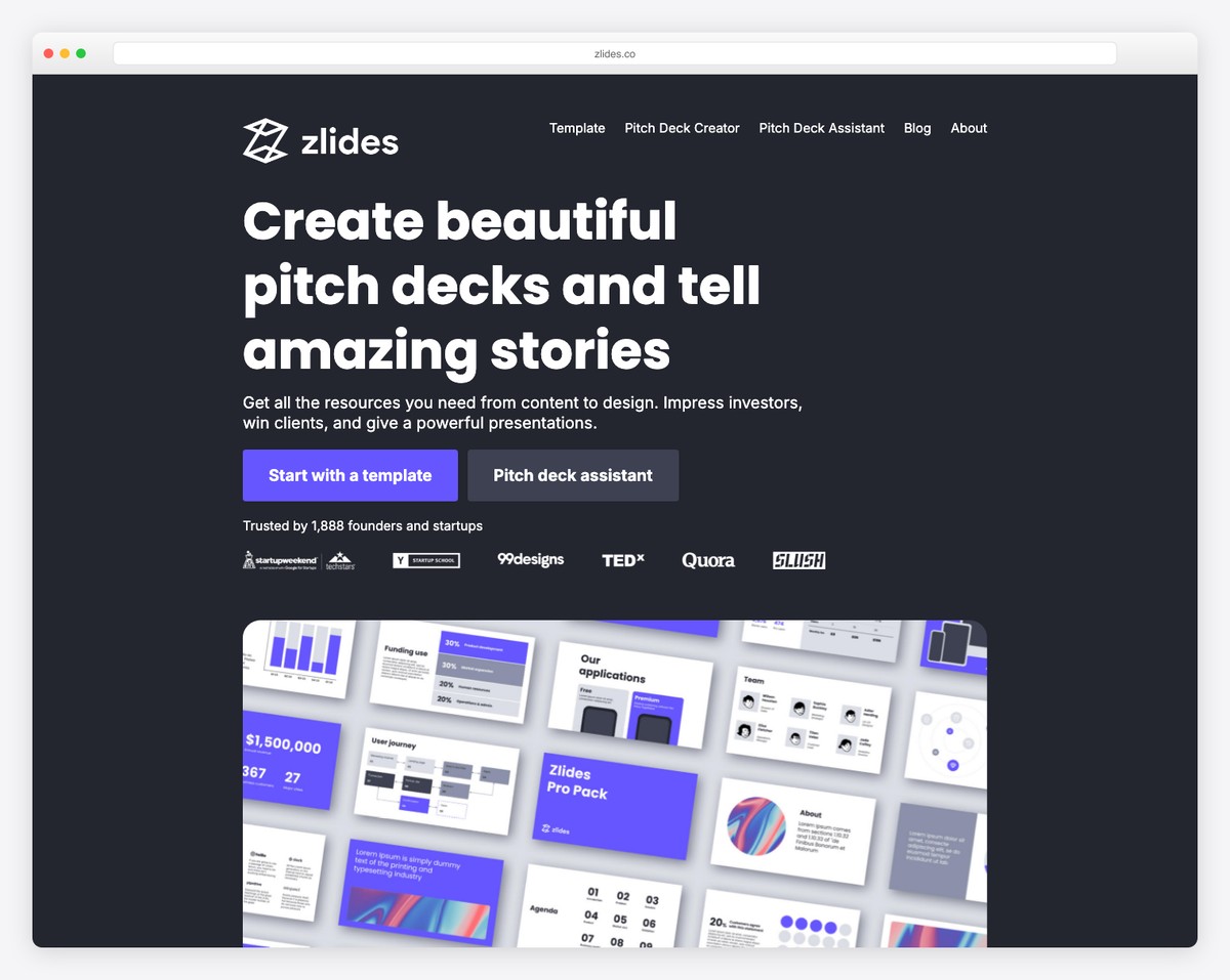 zlides carrd website