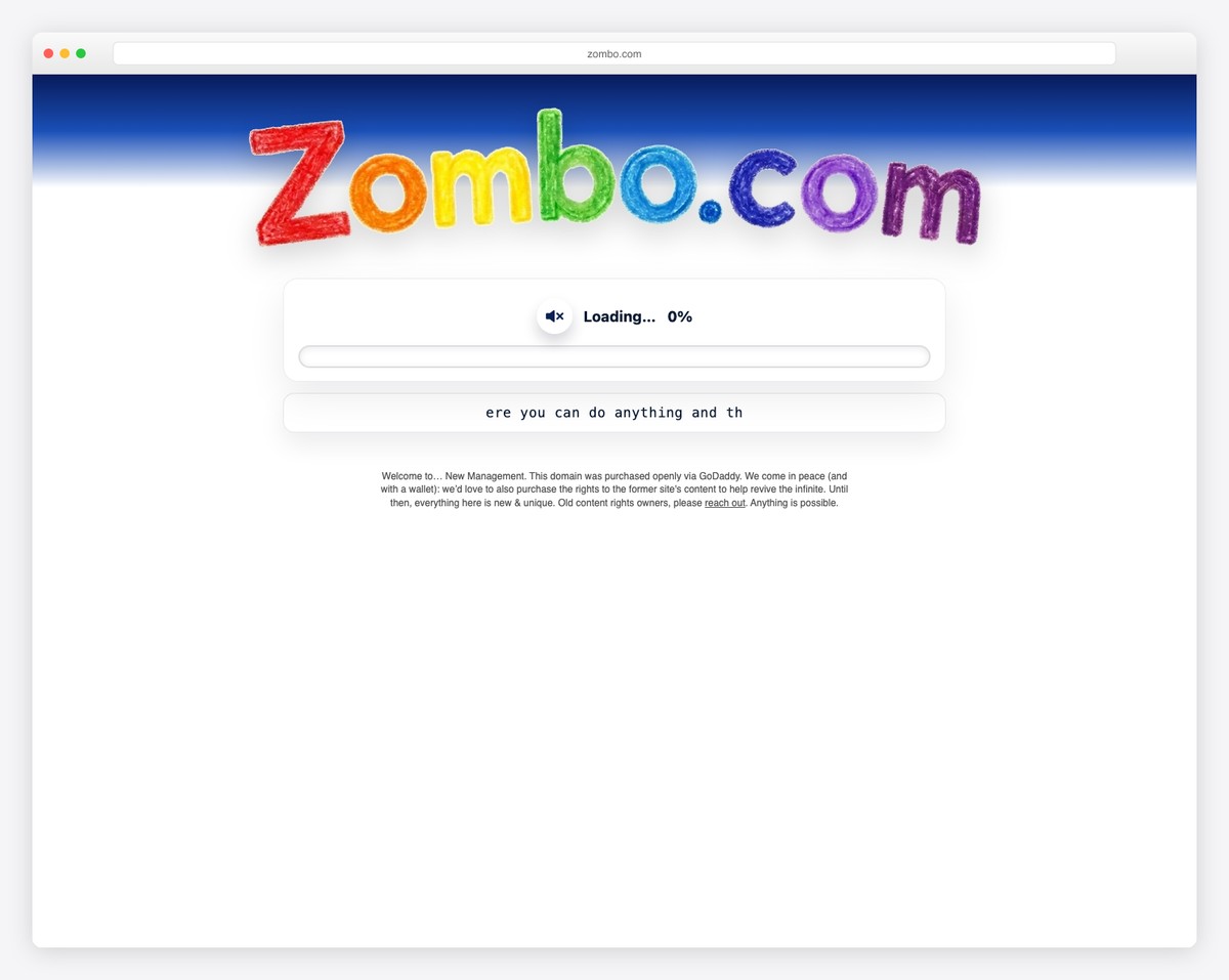 zombo com weird website example